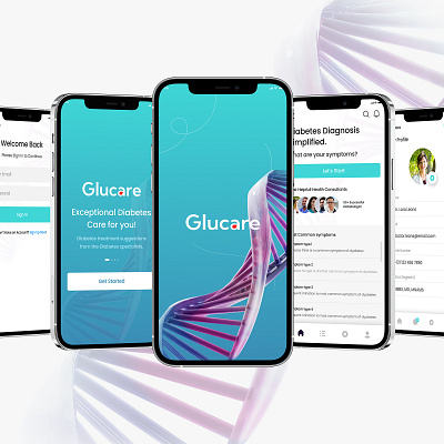 Glucare App UI Design app graphic design ui