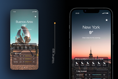 Weather App Concept app design figma graphic design iphone ui ui design uidesign uiux user interface weather