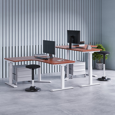DESQUP Ergonomic Desk 2 cgi desk ergonomic desk interior render product render workspace