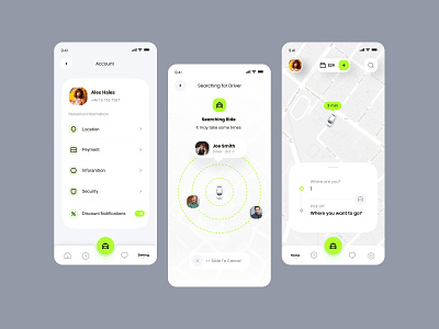 Taxi App UI UX Mobile Design car rent car scanner car sharing drive driver mobile online taxi online taxi app online taxi app ui scan car scan driver scanner taxi app taxi app design taxi app interface taxi app payment taxi app ui taxi booking taxi service uber