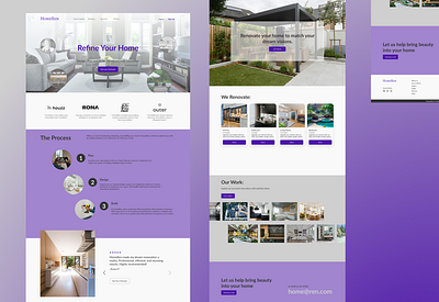 Home Renovation Website product design ui ux ux design visual design web design