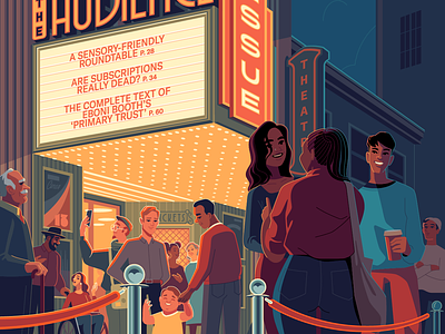 The Audience Issue cover crowd editorial illustration magazine night theater venue