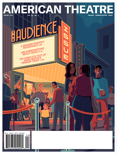 The Audience Issue cover crowd editorial illustration magazine night theater venue