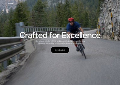 Riders / Animation animation bicycle first screen landing page ui