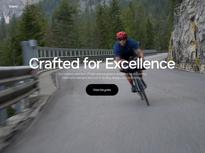 Riders / Animation animation bicycle first screen landing page ui