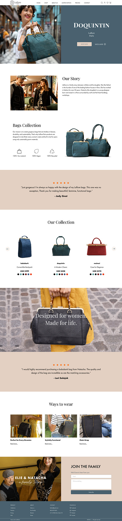 Laflore landing page design ui ux web design