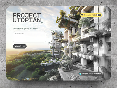Project Utopian Website ai design product design ui ux web web design