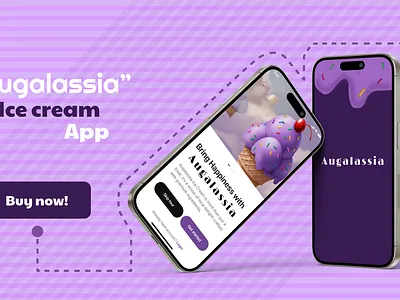 "Augalassia" Ice cream App - UI design graphic design ui