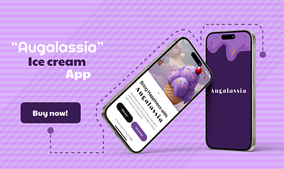 "Augalassia" Ice cream App - UI design graphic design ui