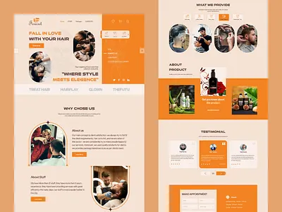Faircut salon website design app design branding clean design dashboard design landing page minimal landing page minimal website prototyping salon booking website design salon website design ui uiux user experience user interface ux website design wireframe