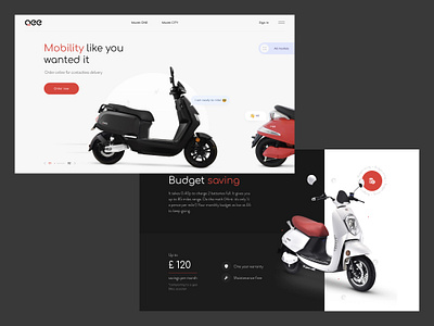 Moped Shop concept design grid mainpage ui web webdesign
