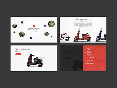 Moped shop concept design grid ui web webdesign