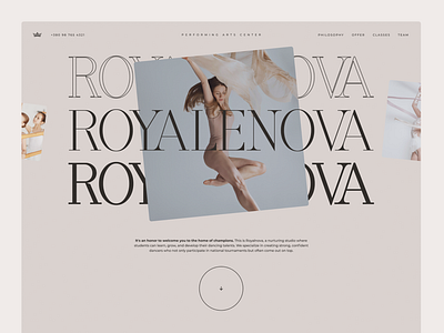 Royalenova design landing page ui ux