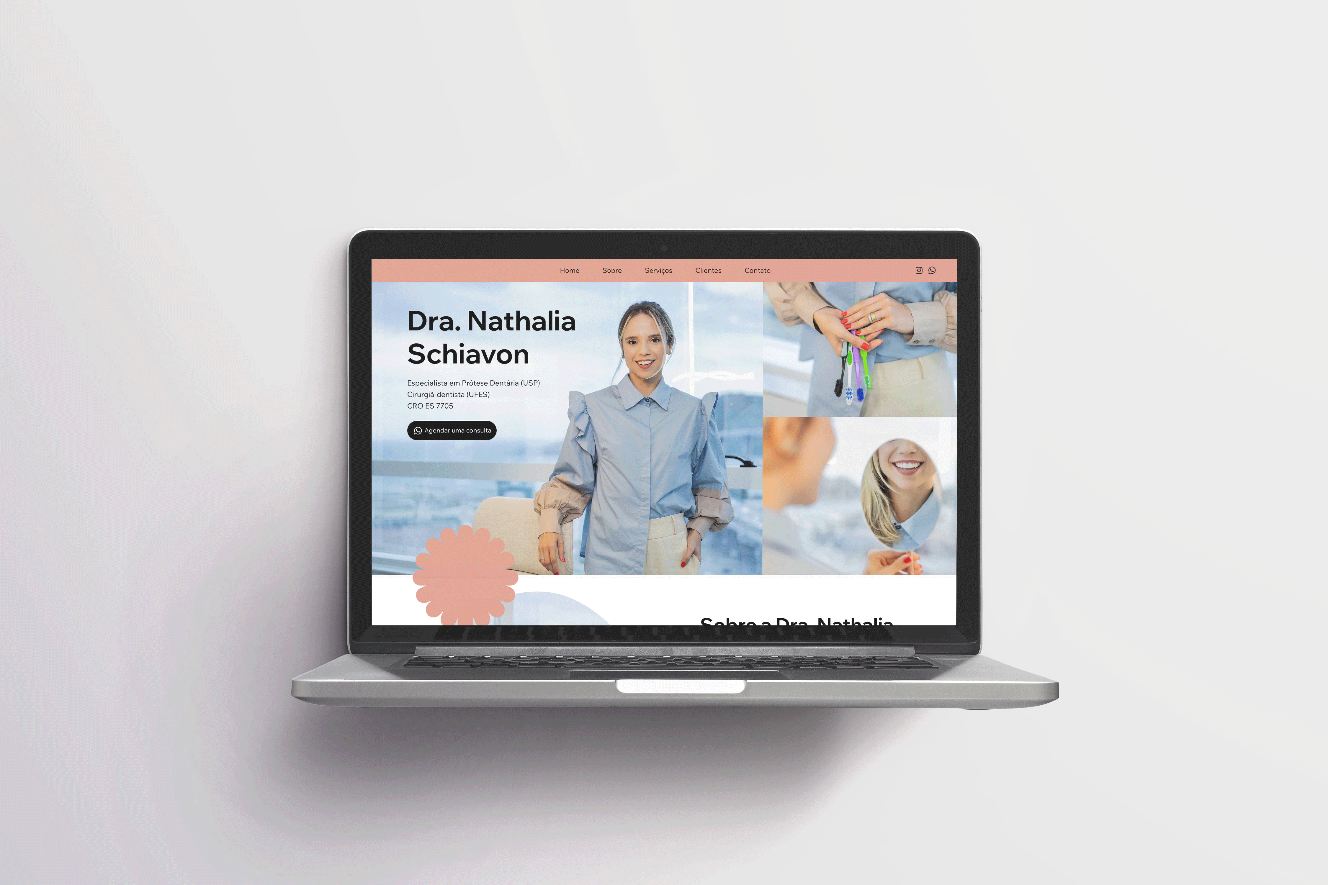 Landing Page | Dr. Nathalia Schiavon branding dentist design graphic design landing page ui uiux web design webpage website