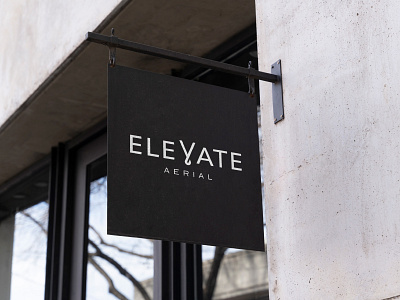Elevate abstract aerial branding elevate industrial logo minimal modern sign studio wordmark yoga