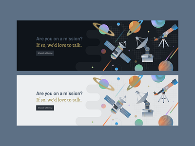 Moonbase Labs - CTA brand identity call to action cta illustration planets satellite software space telescope web design website