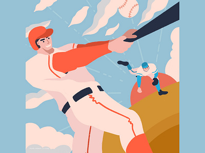 Baseball baseball illustration player sports