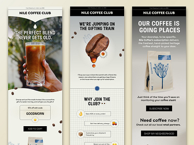 Email Design for Coffee Brand | Nudge Email & SMS Marketing coffee design email design email marketing graphic design loyalty marketing