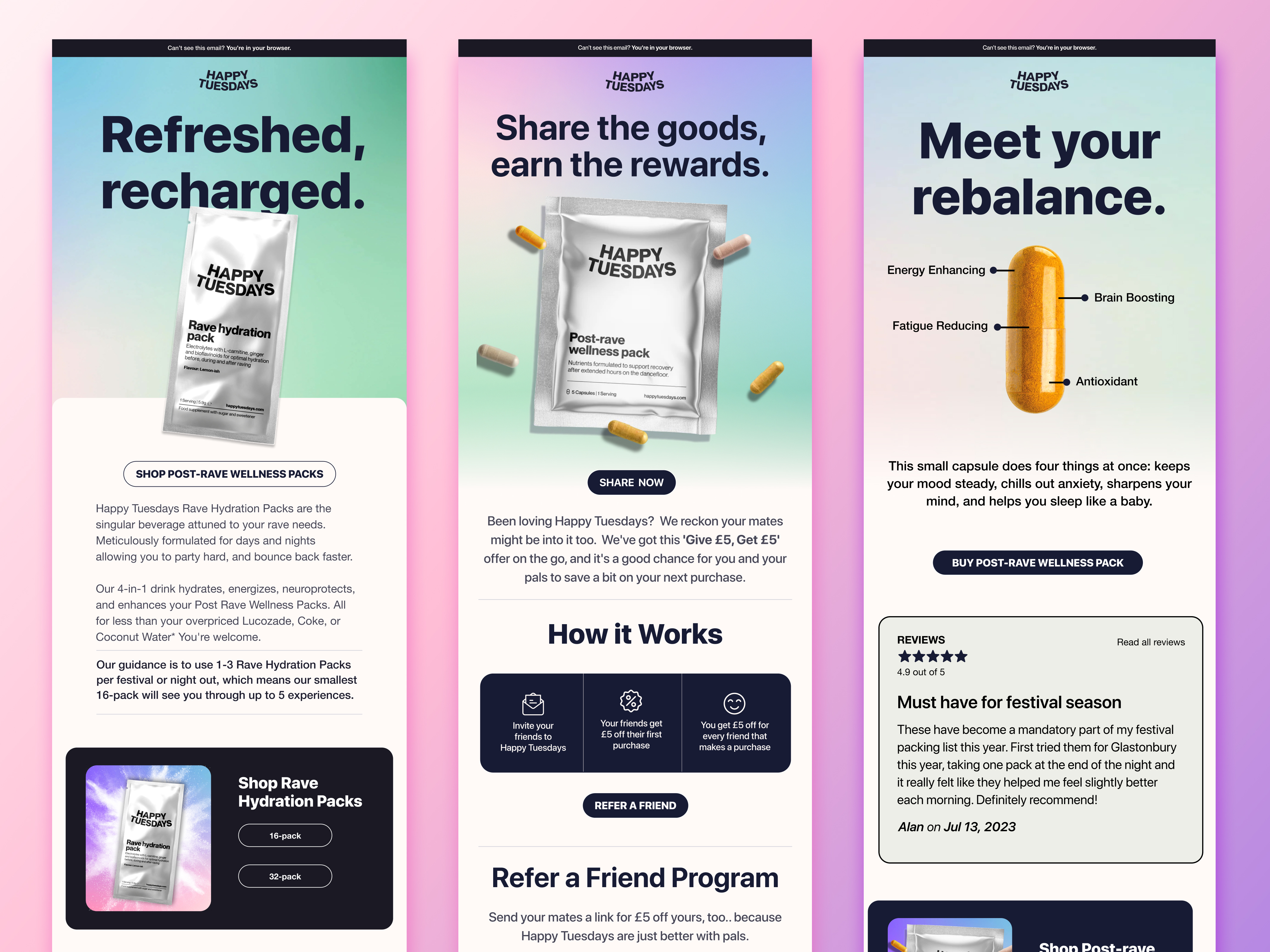 Email Design for Supplement Brand | Nudge Email Marketing design email design email marketing graphic design marketing