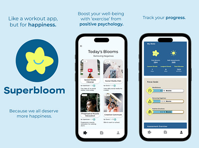 Superbloom App app branding design ui ux