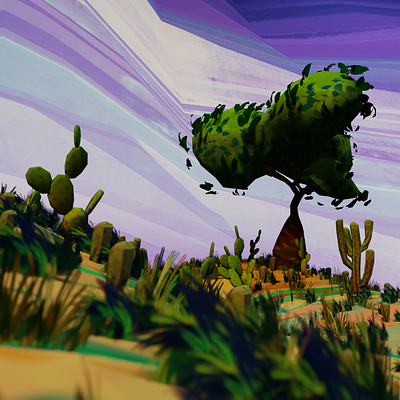 🌵 Cactus 🌵 3d colorfull concept game illustration ilustration landscape lowpoly plants