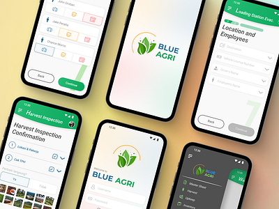Blue Agri - an FSM (Field Service Management) System. agriculture application backend cms corporate example farming field service management field work fsm green information systems jobstreet kelapa sawit linkedin mis mobile mockup system uiux