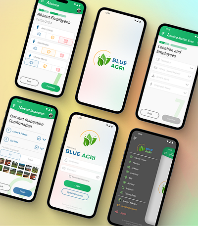 Blue Agri - an FSM (Field Service Management) System. agriculture application backend cms corporate example farming field service management field work fsm green information systems jobstreet kelapa sawit linkedin mis mobile mockup system uiux