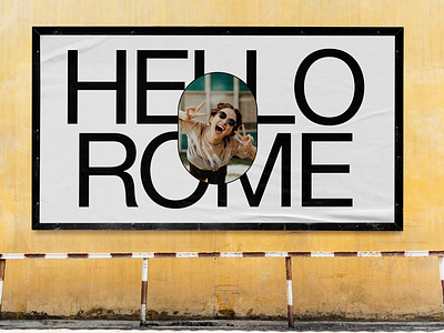 Street Billboard Mockup ad ad design ad mockup advertisement advertising billboard design billboard mockup branding design graphic design helvetica minimal mockup mockups print rome typography typography billboard typography poster