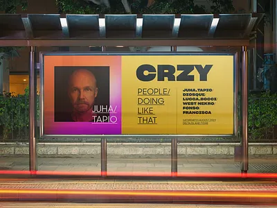 CRZY Festival Party billboard color colorfull festival party