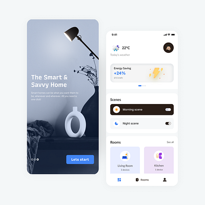 Smart Home App airbnb app design design dribble figma hotel mobile app real estate smart home ui uiux