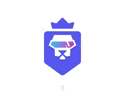 King Virtual adobe photoshop animal brand branding company crown design graphic design icon king lion logo minimalist modern tech typography vector virtual