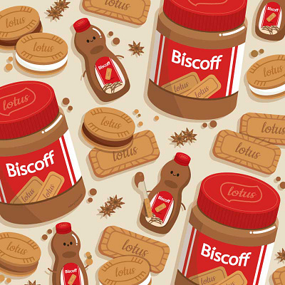 Biscoff Everything biscoff character children illustration cute food happy illustration toronto vector