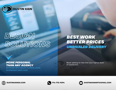 DustinKain Design Solutions Mailer branding businesscard design graphic design logo mailer marketing