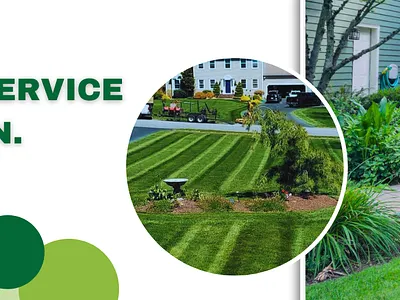 Lawncare Website Banner banner branding design graphic design logo marketing webdesign website