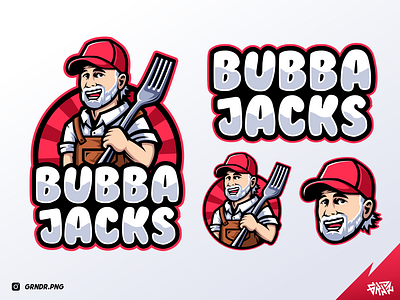 BUBBA JACKS Logo for Restaurant or Street food branding chef chef logo cook cooking design esport esportlogo fb food food logo gamer gaming illustration logo mascot personal logo restaurant street food