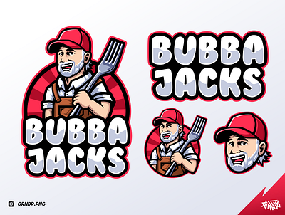 BUBBA JACKS Logo for Restaurant or Street food branding chef chef logo cook cooking design esport esportlogo fb food food logo gamer gaming illustration logo mascot personal logo restaurant street food