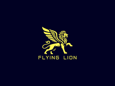 FLYING LIUON LOGO animals branding fly flying lion logo graphic design king lion logo for sale luxury minimal logo design outdoor real estate smart objects soccer ui ux vector wing