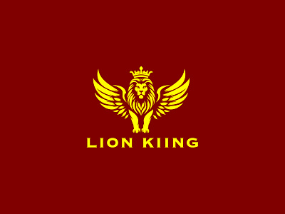 LION KING LOGO animal animals auto branding crown fly king leo lion king luxury mart objects outdoor real estate royal soccer trading ui ux vector wing