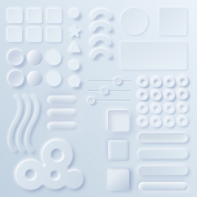 soft UI app button design graphic design illustration minimalism neuomorph neuomorphism plasticity ui ux