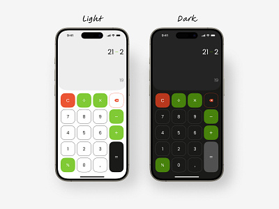 Calculator App 2 app calculator clean daily ui dark design figma light minimalist mobile mobile app mobile design number ui ui design ux ux design