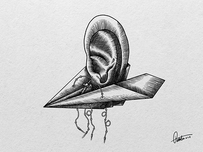 Paper plane! blackandwhite creative graphic design illustration illustration art ink noise pollution paper plane
