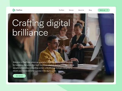 Hero Section - Design Exploration agency branding design desktop digital team hero hero section home page landing page minimalism simple ui ui design ux