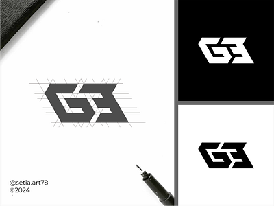 Letter G and 3 Monogram Logo abstract apparel brand branding concept logo design elegant g3 graphic design identity illustration letter g lettering logo logomarca logomark mark monogram typography vector