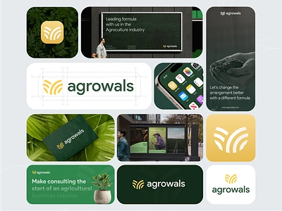 Brand Identify - agrowals 3d animation app brand branding clean design graphic design green illustration logo mobile motion graphics ui ui design uidesign uiux ux uxui web