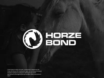 Horze Bond Logo Design app black branding care design graphic design horse illustration logo sport typography ui ux vector