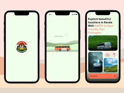 Mobile App for public transport - budget-friendly tour packages branding design graphic design illustration product design ui ui design uiux ux