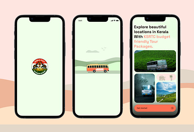 Mobile App for public transport - budget-friendly tour packages branding design graphic design illustration product design ui ui design uiux ux