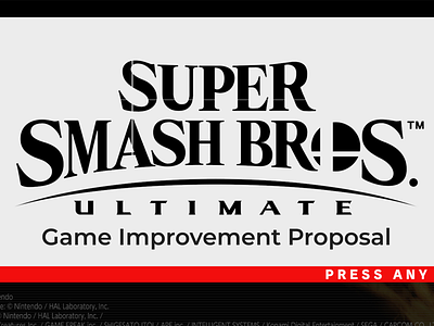 Super Smash Bros. Ultimate - Game Improvement Proposal design game presentation ux
