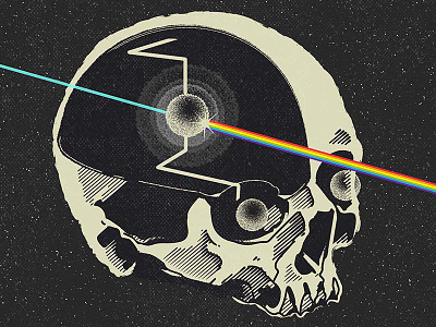 Space Dementia cartoon cd character cover design graphic design illustration music old skull vector vintage vinyl