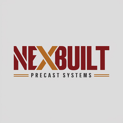 nexbuilt precast company logo branding design graphic design graphics illustration logo logo design vector